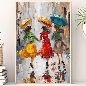 Canvas Print Inspired by the Works of Kosmo, Broad Brush Strokes Bring Realism